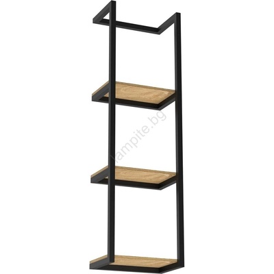 Luminex Стенна закачалка за кърпа 78x23 см черна (LU9030)