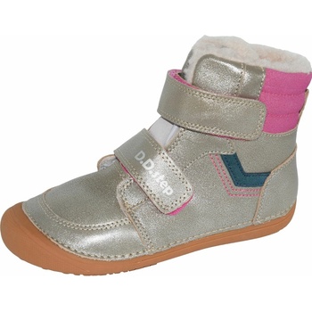 D.D.Step dívčí zimní obuv W063-52804DL šampaňská