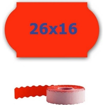 CDRmarket Етикети за цени за клещи, 26mm x 16mm, 700компютри сигнал червени (ETRL-26x16-red)