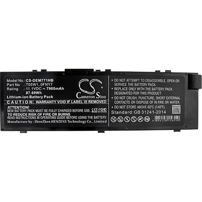 Cameron Sino Батерия за лаптоп DELL Precision 15 7000, Precision 7510, 7520 0FNY7 LiIon 11.1V 7900mAh CAMERON SINO (CS-DEM771HB)