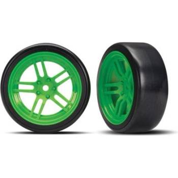 Traxxas колело 1.9", джанта split-spoke зелен, гума Drift (2) (предни)