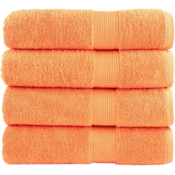 vidaXL Премиум кърпи за баня SOLUND 4 бр оранжев 70x140 см 600 gsm (137381)