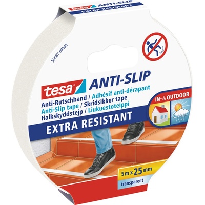 tesa Protišmyková lepiaca páska 5 m x 25 mm priehľadná