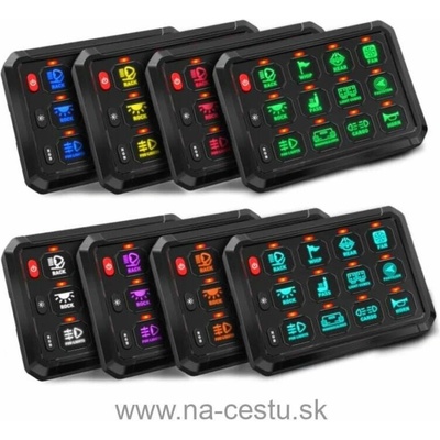 Multiprepínač 12/24V, 12-kanálový, 80A