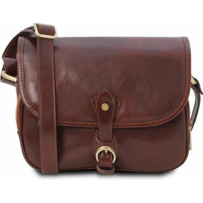 Tuscany Leather kožená kabelka cez rameno Alessia Červená