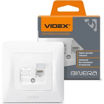 Videx КОМПЮТЪРНА РОЗЕТКА cat6 vf-bnsk1pc6-w binera videx - БЯЛ