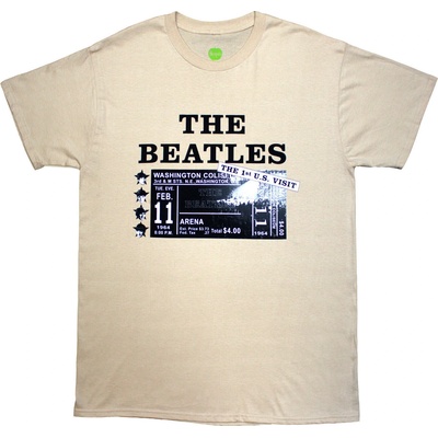 The Beatles Washington '64 Promo & Setlist (Back Print) Sand XL Риза (<![CDATA[BEATTEE642MS04]]>)