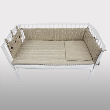 EKO Плетен комплект за бебешко креватче бежов (kpo-02 beige)