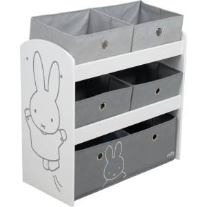 Roba Бял/сив органайзер за детски играчки 63, 5x29, 5x60 cm Miffy - Roba (450159D210)