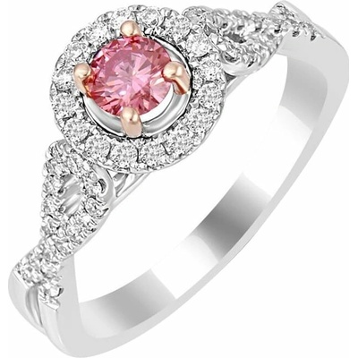 Eppi Zásnubný prsteň s certifikovaným fancy pink lab grown diamantom Koemi RE33244