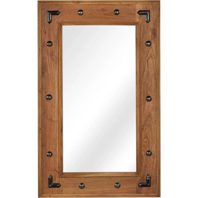 vidaXL Огледало, акациево дърво масив, 50x80 см (246308)
