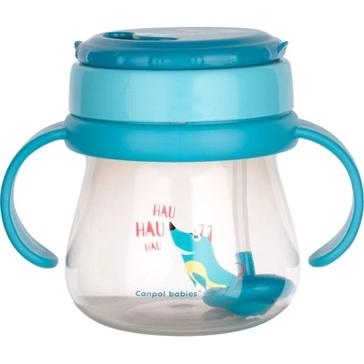 Canpol babies Чаша със сламка Canpol - 250 ml, Синя (56/517c)