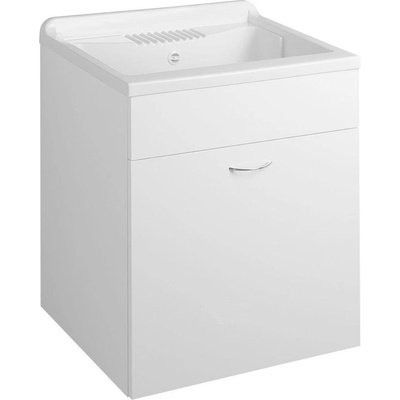 AQUALINE - Plastová výlevka so skrinkou 60x50 cm, vrátane sifónu PI6050-01