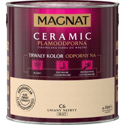 ŚNIEŻKA MAGNAT CERAMIC interiérová emulzní keramická barva C6 Lněný nefrit hedvábný polomat 2,5 l