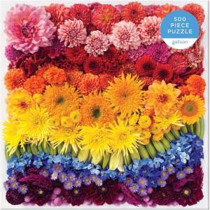 Galison - Puzzle Rainbow Flowers - 500 piese
