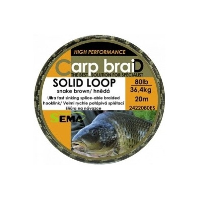 Sema šnúra Solid Loop Hnědá 10m 80lb