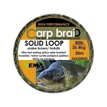 Sema šnúra Solid Loop Hnědá 10m 80lb