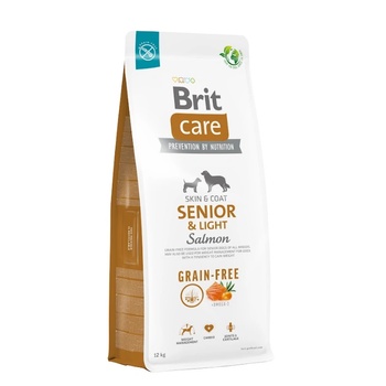 Brit CARE Беззърнена храна за кучета Senior & Light Salmon 12кг