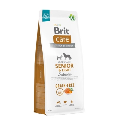 Brit CARE Беззърнена храна за кучета Senior & Light Salmon 12кг