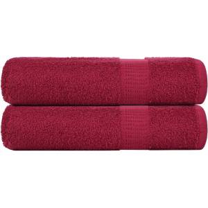 vidaXL Кърпи за ръце FROGN 2 бр. бордо 50x100 см 360 г/м2 (136734)