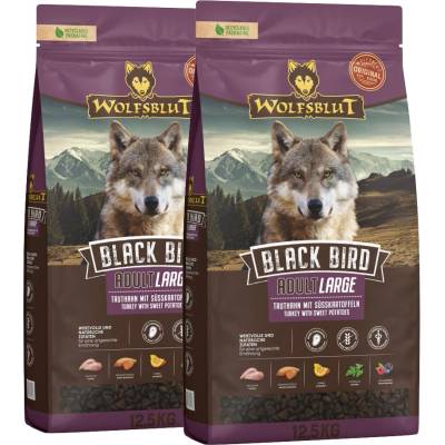 Wolfsblut Черна птица Големи породи 2 x 12, 5 кг