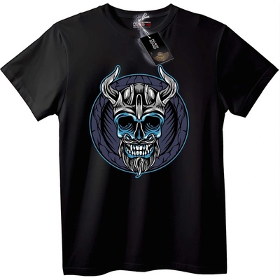NOONEBRAND Тениска Викингски Skull - 2XL, Black