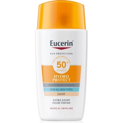 Eucerin Sun Hydro Protect тониращ слънцезащитен флуид SPF 50+ цвят Light 50ml