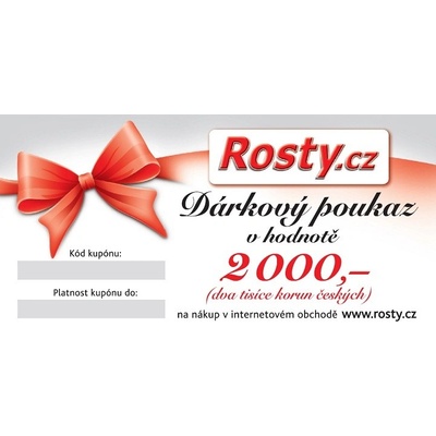 Rosty.cz DÁRKOVÝ POUKAZ 2000,- Kč – Hledejceny.cz