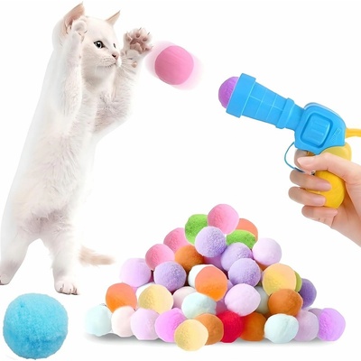Meow&Mrrrau Pistole na plyšové míčky 20 ks