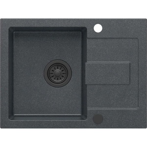 Quadron Pop Christian 116 черна композитна вградена мивка - черни точки 60x45 см (HCQC6045CZK_PC) Мивка за вграждане
