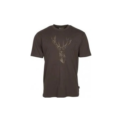 Pinewood pánske tričko Red deer hnědé