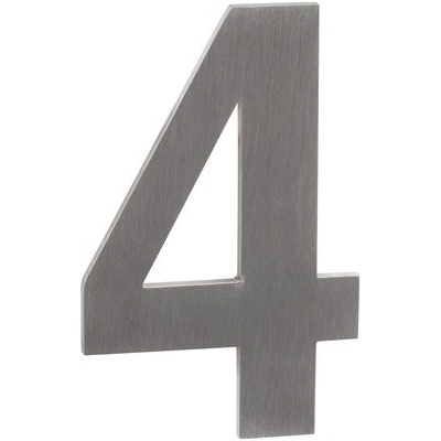 "Číslo ""4"", 50 mm, samolepiaci, nerez"