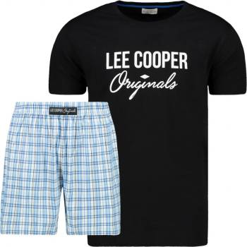 Lee Cooper Logo pánské pyžamo krátké černé