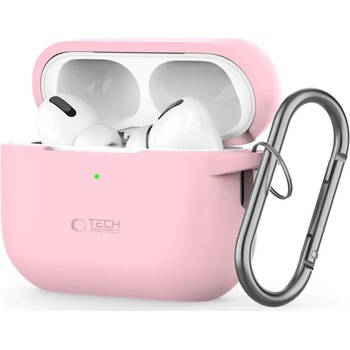 Tech-protect silicone hook apple airpods pro 1 / 2 dusty pink (5906302313341)