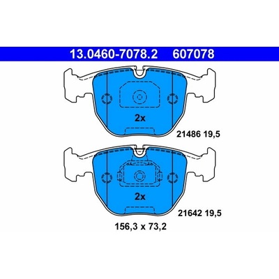 ATE 607078 Súprava brzdových doštičiek 13.0460-7078.2