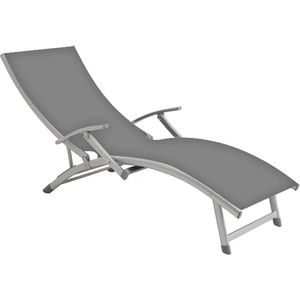 HORECANO Шезлонг алуминиев с подлакътници 40549tl-a-2 - Сив