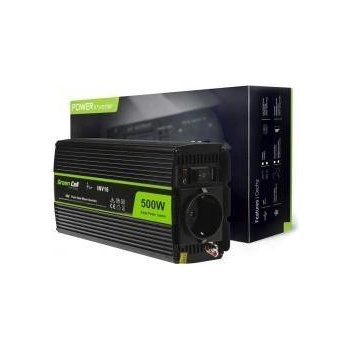 Green Cell Инвертор green cell inv16 12v → 230v, 500w (1000w импулсен) - чиста синусоида