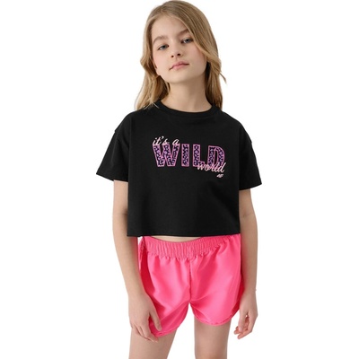 4F JUNIOR TSHIRT 4FJWSS24TTSHF1144 20S černá