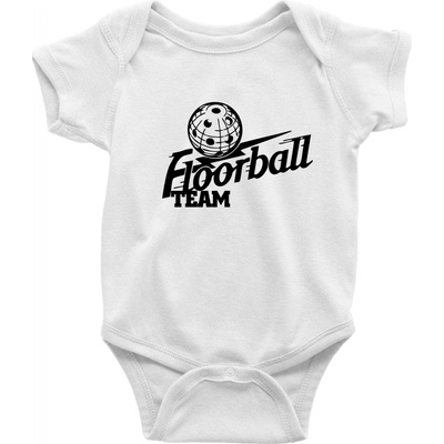Florbal team Dojčenské body krátký rukáv biele