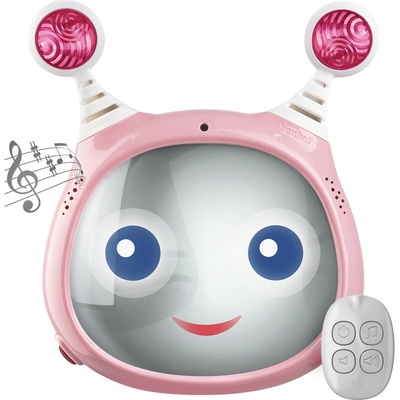 BenBat zrkadlo do auta aktívne s melódiami Oly Pink 0m+