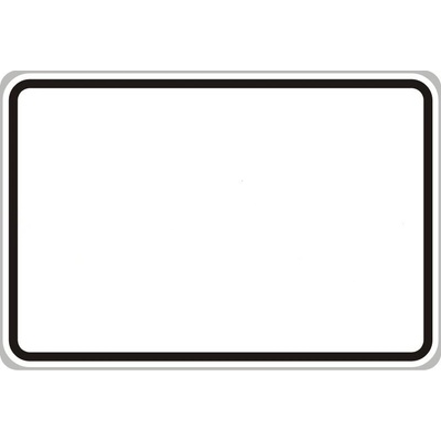 Dopravní Značka E13 500x300 mm - Dodatková tabulka Text: BEZ TEXTU-pouze bílý podklad