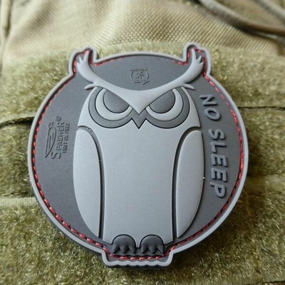 JACKETS TO GO Nášivka SPECIAL OPS OWL plast velcro ČIERNA