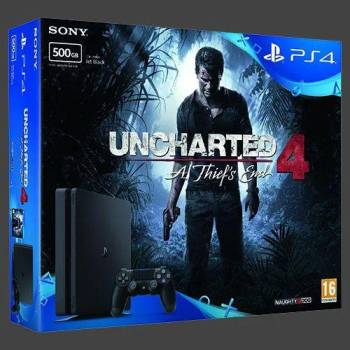 Sony PlayStation 4 Slim 500GB (PS4 Slim 500GB) + Uncharted 4 A Thief's End