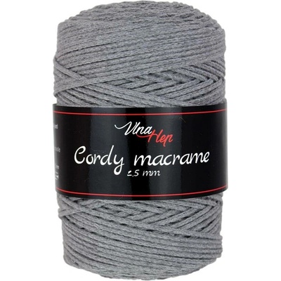 Vlna - Hep Cordy macrame 2,5 mm 8235 šedá