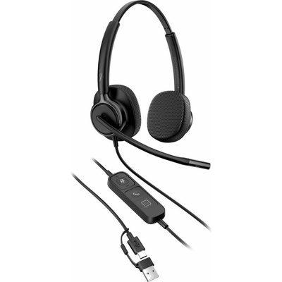 HP Poly Mission 425 Stereo USB Wired Headset WW C01B6AA#AC3