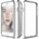 elago Bumper Case - бъмпер и комплект защитни покрития за дисплея и задната част за iPhone 8, iPhone 7 (бял)