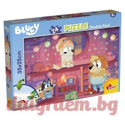 Lisciani Пъзел LISCIANI 99542 - 24 части - Bluey, Двулицев пъзел (LI99542)