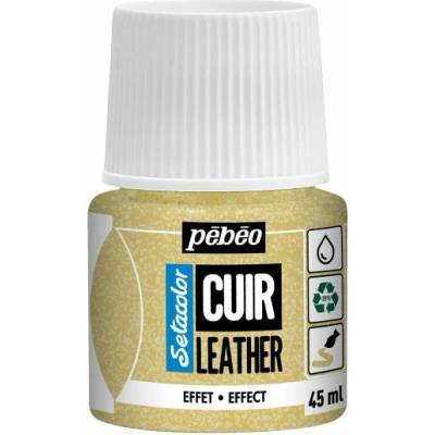 Pebeo Setacolor effect farba na kožu 45 ml trblietavá zlatá