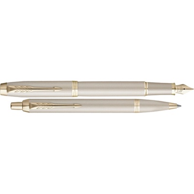 Parker 1502/3192953 IM Monochrome Champagne duo sada dárková sada plnicího pera a kuličkové tužky