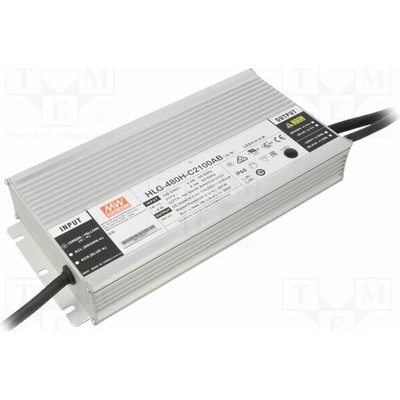 MEAN WELL HLG-480H-C2100AB Napájecí zdroj: spínaný; LED; 481W; 114÷229VDC; 1050÷2100mA; IP65